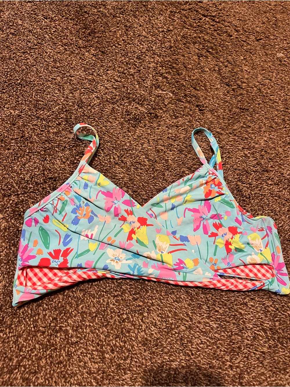 Vera Bradley floral bikini top. Size 8/10